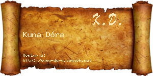 Kuna Dóra névjegykártya